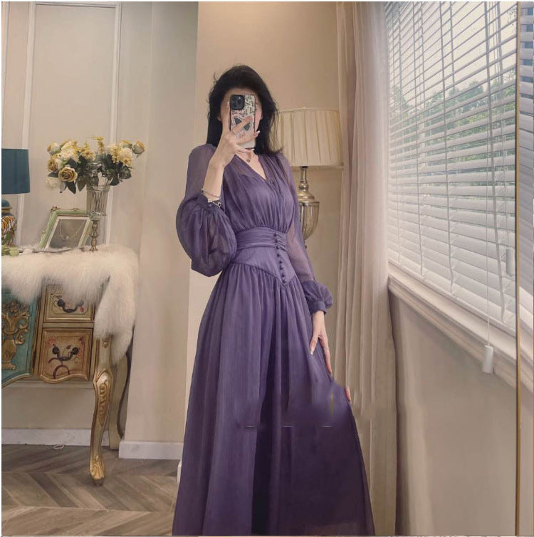 SENORA — Robe Élégante en Couleurs Unies