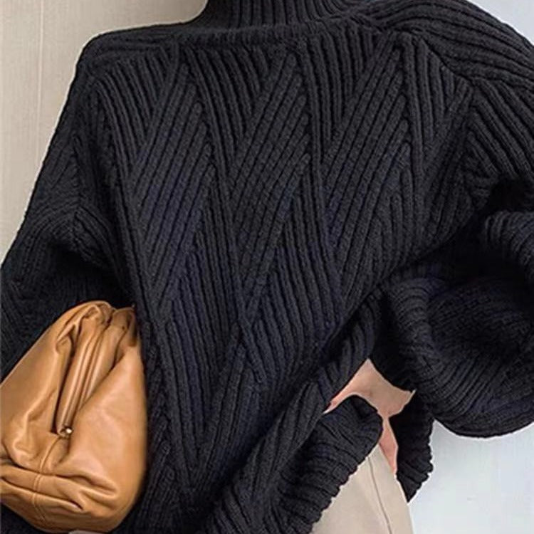 Pull Col Montant Oversize