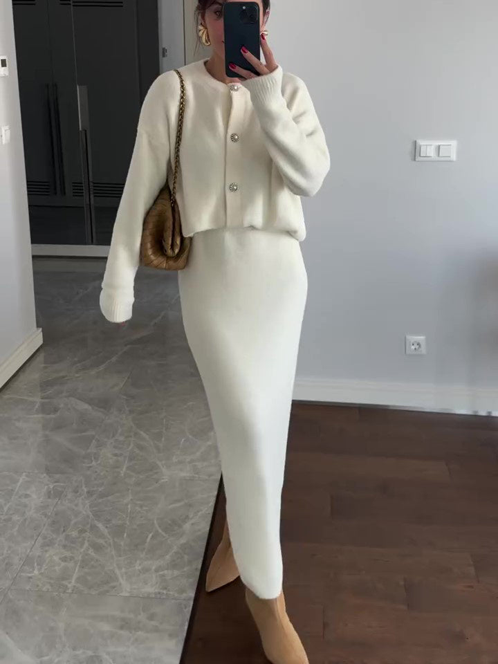 Ensemble Cardigan et Jupe Maxi