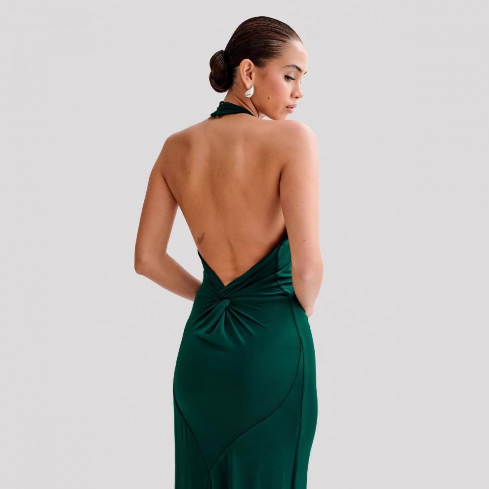 ÉLISÉA — Robe Longue Élégante à Col Halter