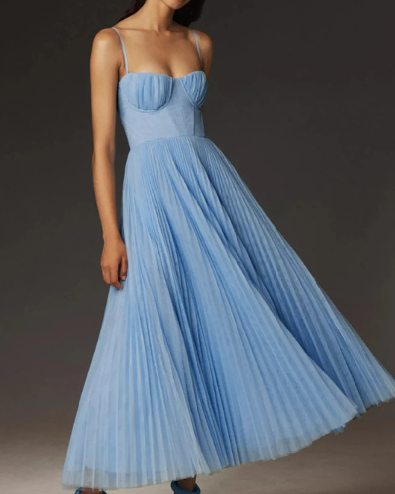 OLIVÉRA — Robe Longue Plissée Élégante
