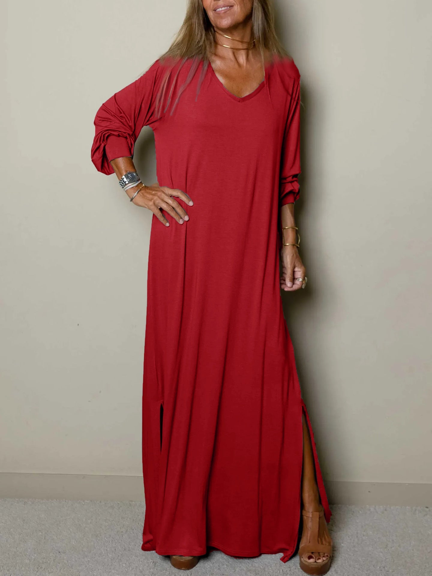 Robe Casual à Manches Longues pour Femme