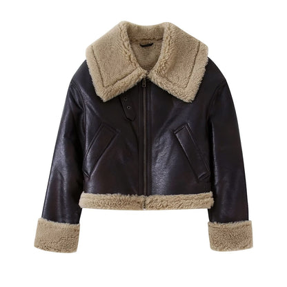 Manteau Simili Cuir Style British