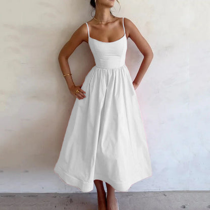 AZÉLYA — Robe Midi Minimaliste