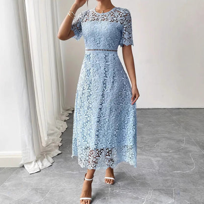 Robe Chic Femme – Bleu Profond & Élégance