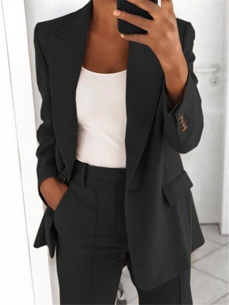 Look Femme Élégant – Blazer & Pantalon Ajusté