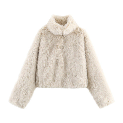 Manteau d'hiver effet fourrure
