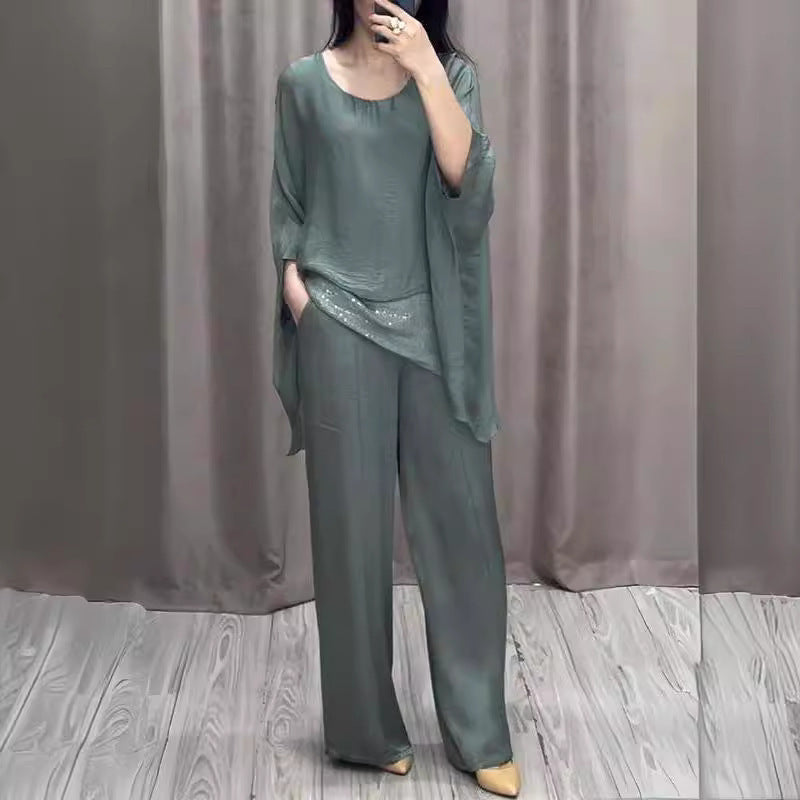 Costume Femme – Pantalon & Haut Épaules Dénudées