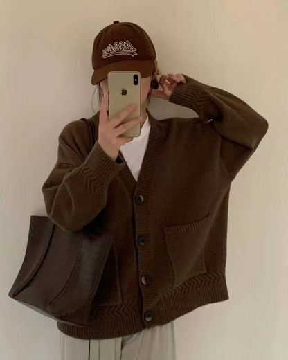 LUNORA — Cardigan Loose à Poches