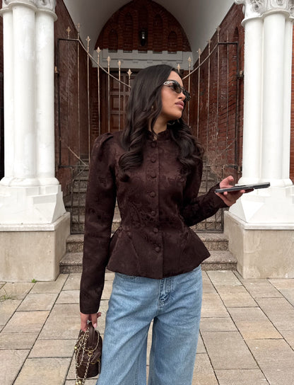 VALÉRINE — Blazer Femme à Col Montant