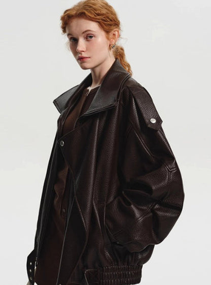 VELMORA— Veste en Cuir Matelassée Doublée