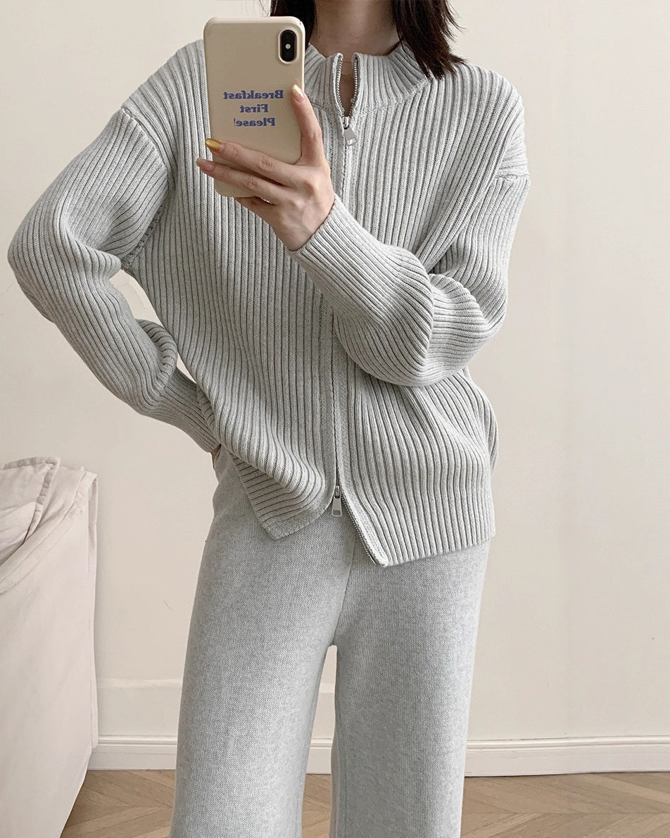 LINEA — Ensemble Tricot Rayé & Pantalon
