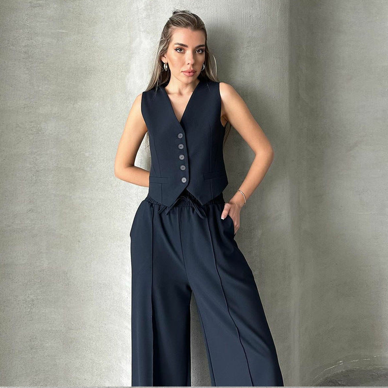 Ensemble Femme Élégant – Top & Pantalon