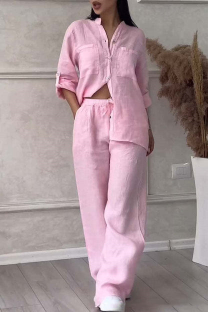 Ensemble Femme – Haut Lacé & Pantalon Assorti
