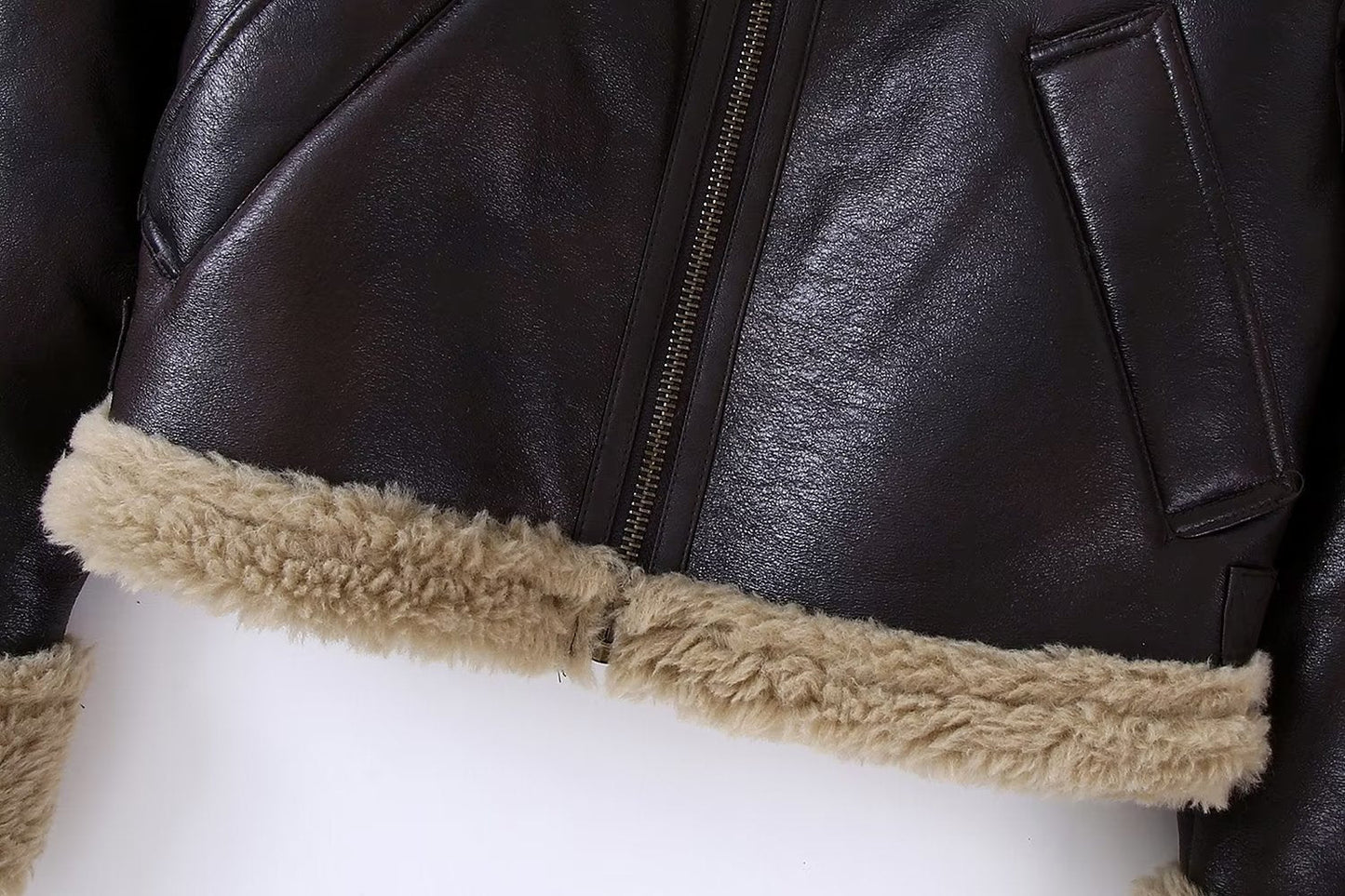 Manteau Simili Cuir Style British