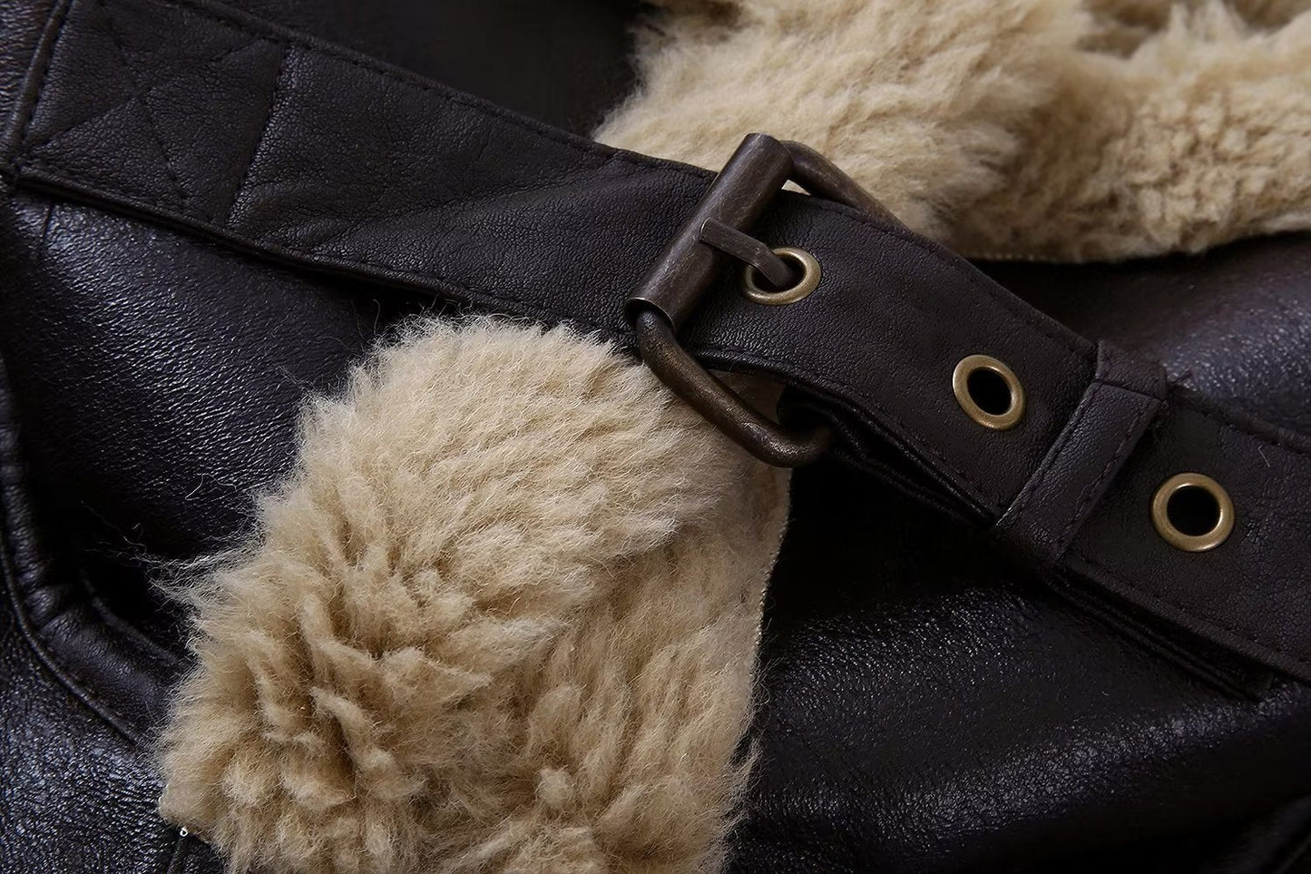 Manteau Simili Cuir Style British
