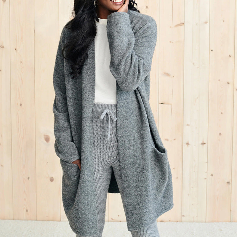KNITÉA — Cardigan Long en Maille Élégant
