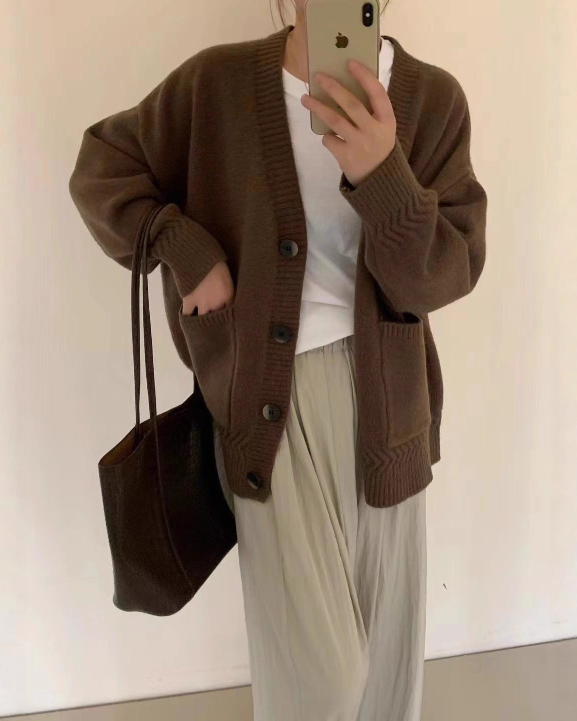 LUNORA — Cardigan Loose à Poches
