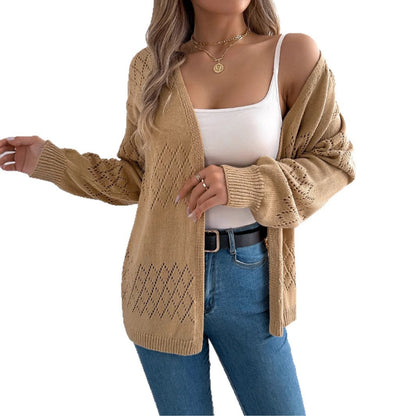 Cardigan Léger Femme – Style Lanterne Ajouré