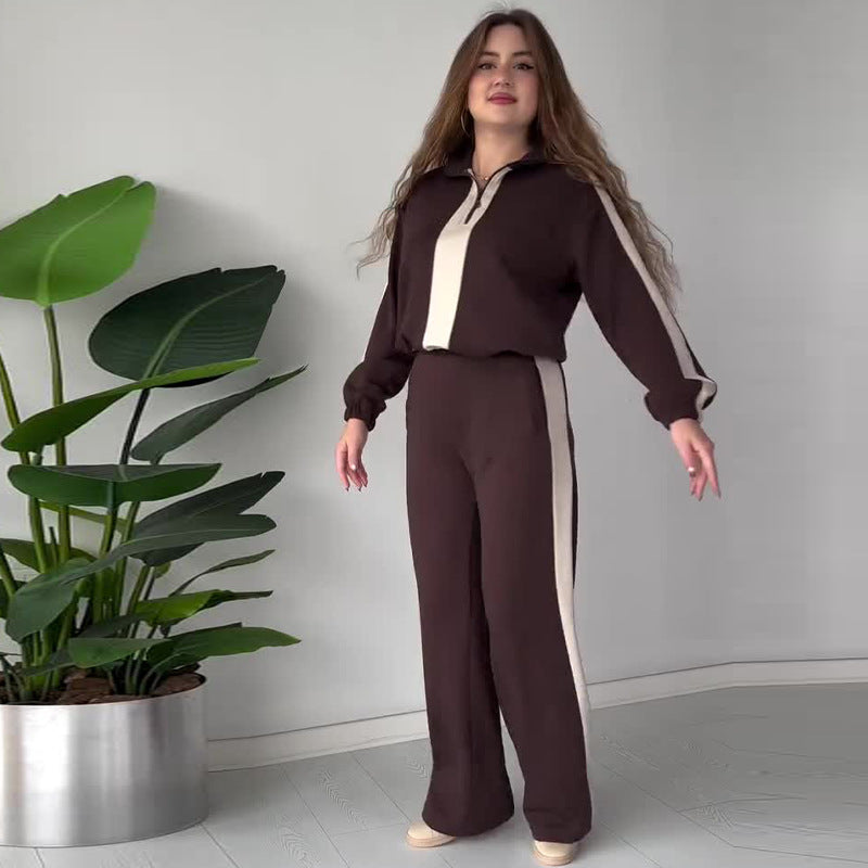 Kaïna – Ensemble Casual Contrast Chic