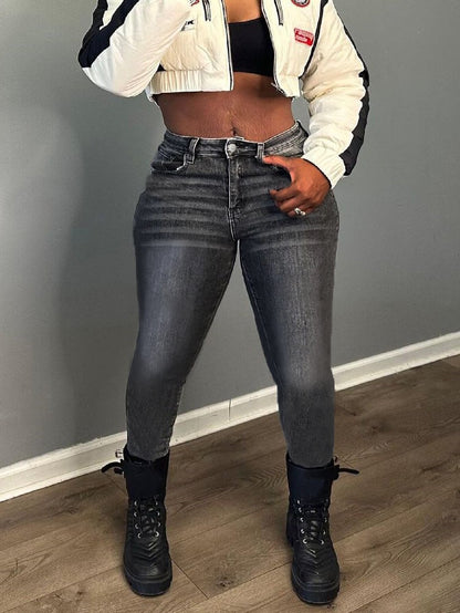 Lerya – Jean Skinny à Motifs Subtils