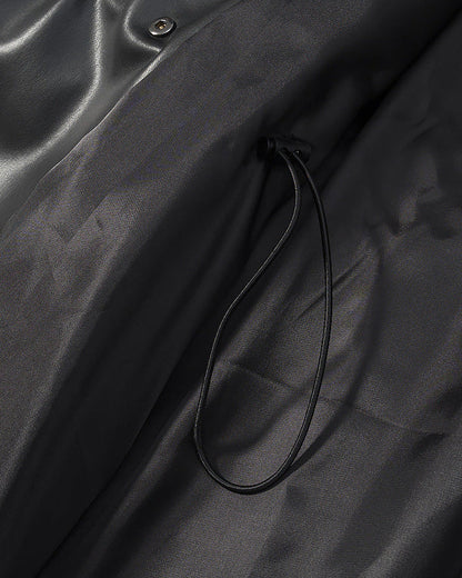 Noctéra – Veste en Similicuir Manches Lanternes