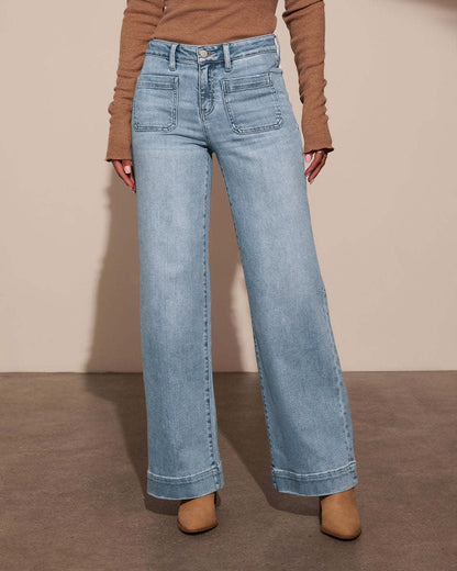 Arelia – Jean Wide Leg Haute Élasticité