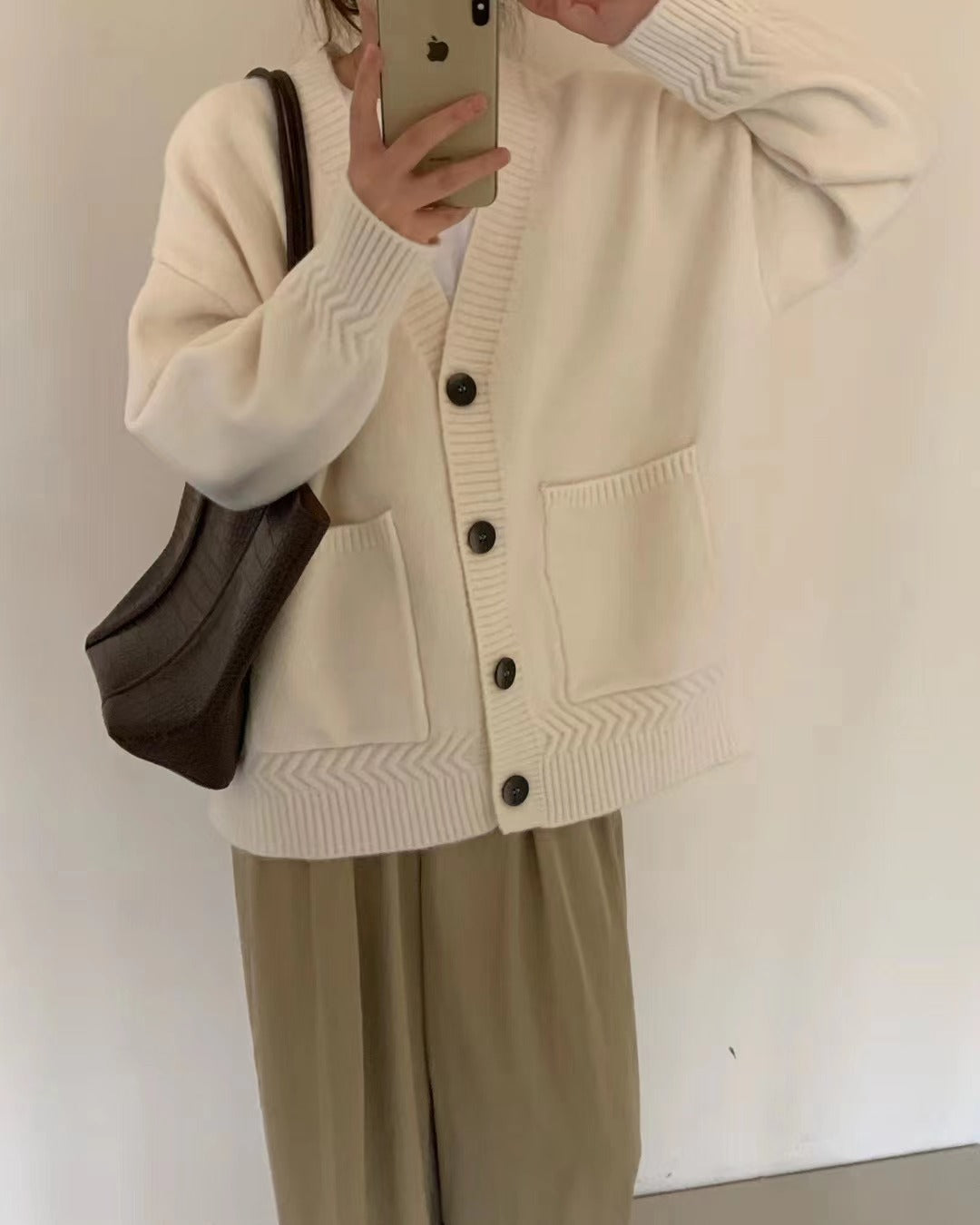 LUNORA — Cardigan Loose à Poches