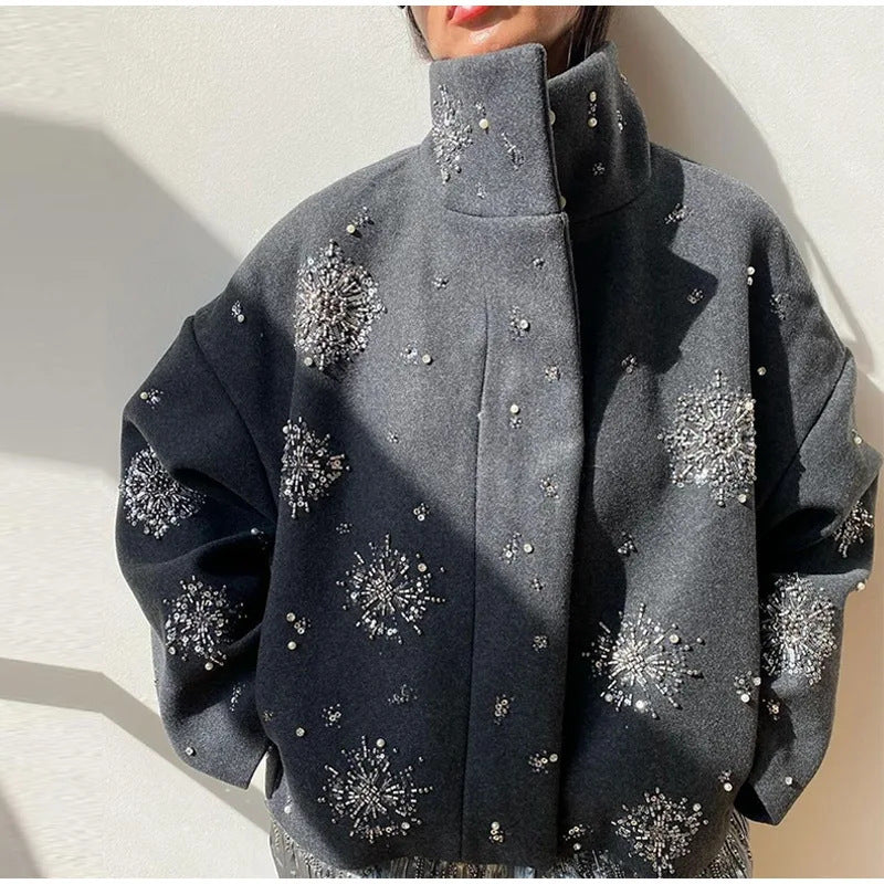 Manteau Pailleté Chic