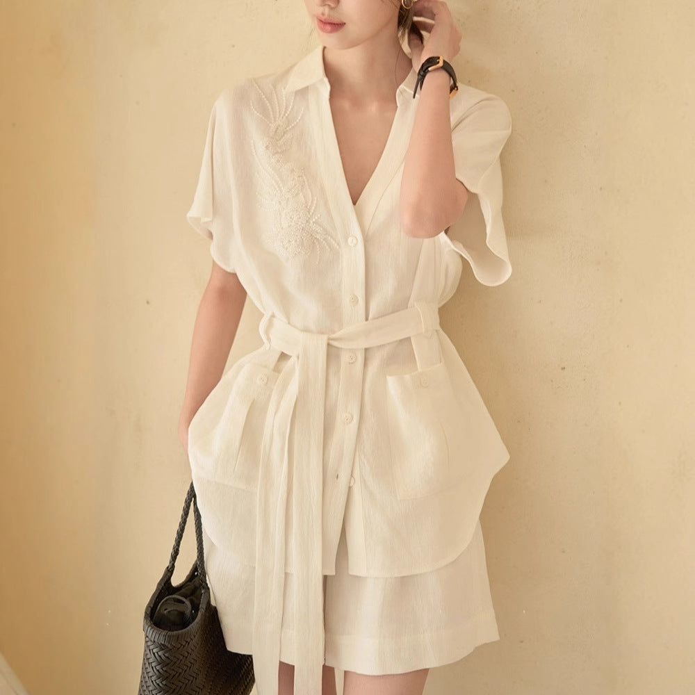Ensemble Femme – Haut & Short Mi-Cuisse Élégant
