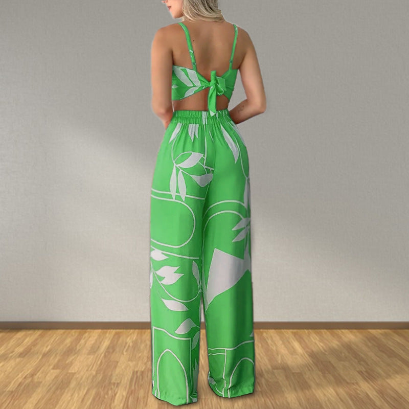 Set Femme Imprimé – Bandeau & Pantalon Fluide
