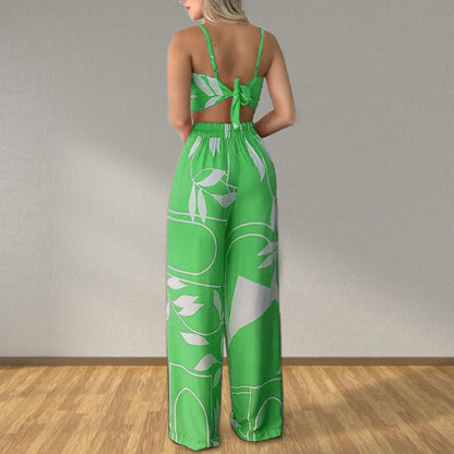 Set Femme Imprimé – Bandeau & Pantalon Fluide