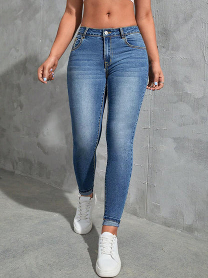 Lerya – Jean Skinny à Motifs Subtils