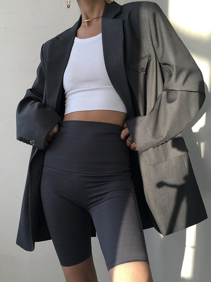 ZANELIA — Veste  Élégante Style Commuter à Boutonnage Simple