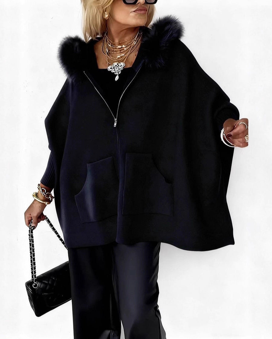 Gilet à Capuche Plush – Chaud & Zip