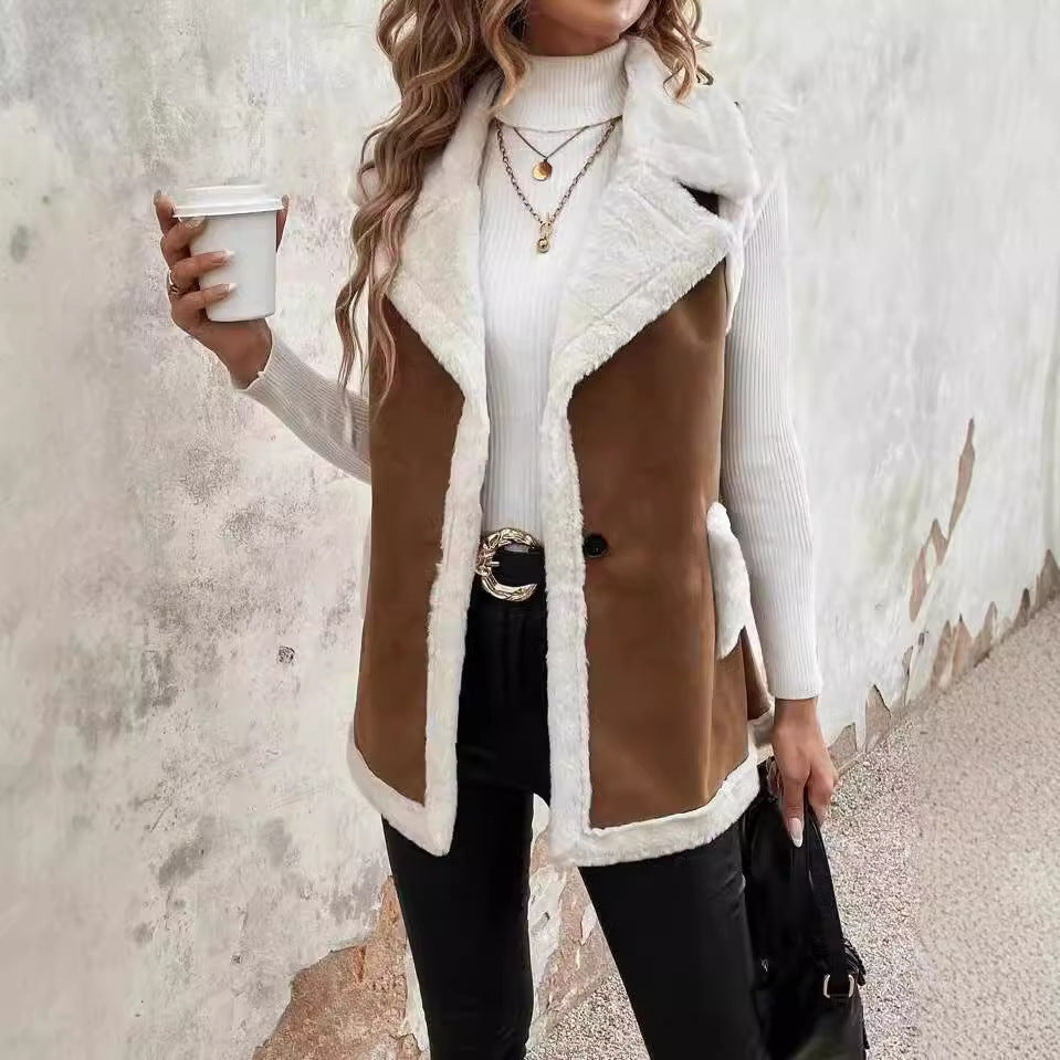 Gilet  en laine d'agneau à la mode