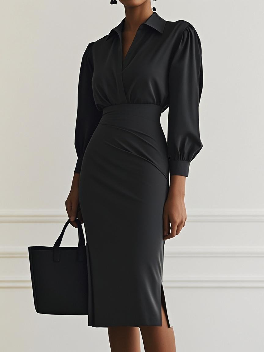 Robe Chic Femme – Style Uni et Élégant