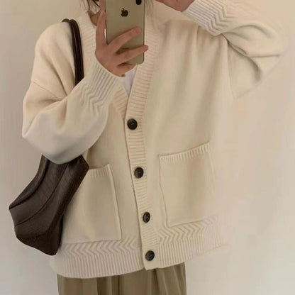 LUNORA — Cardigan Loose à Poches