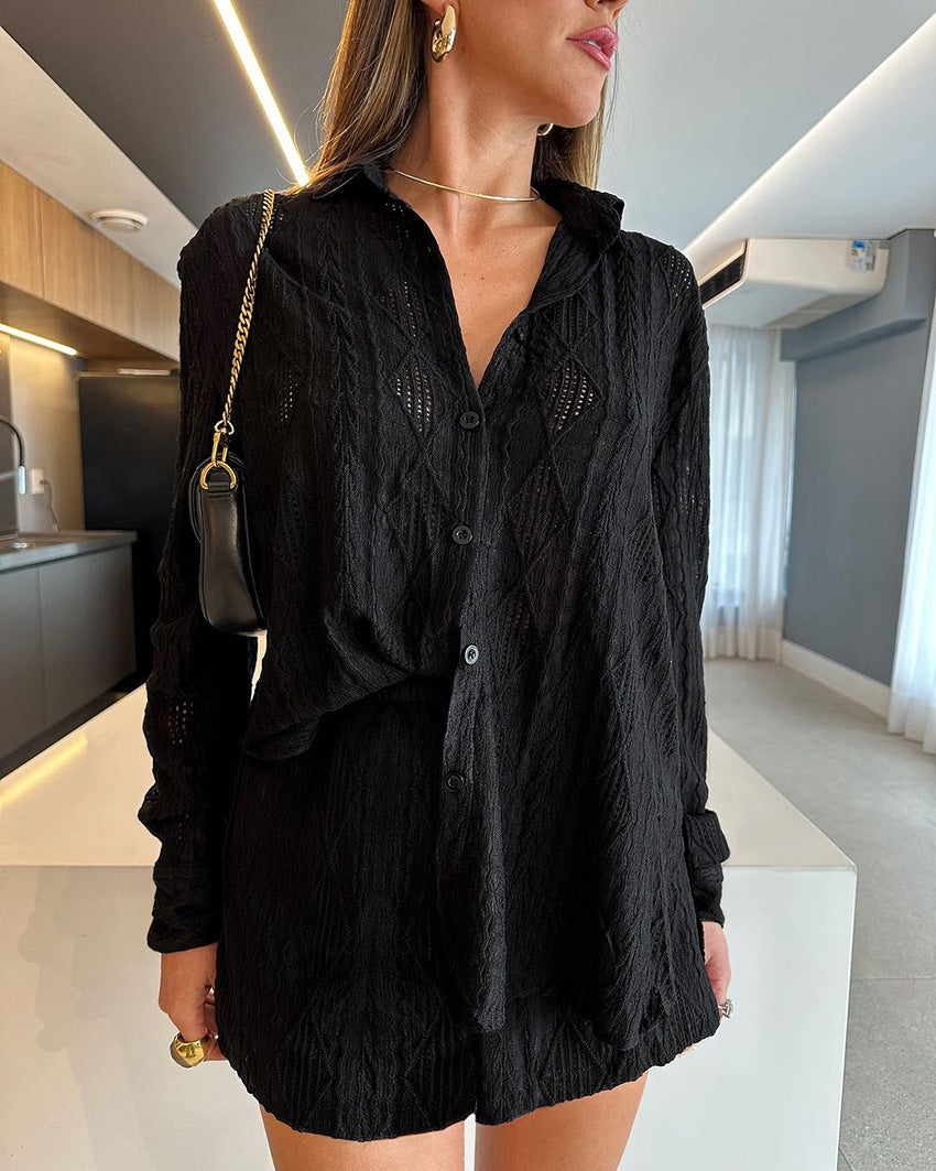ANNA — Ensemble en Coton avec Chemise & Short