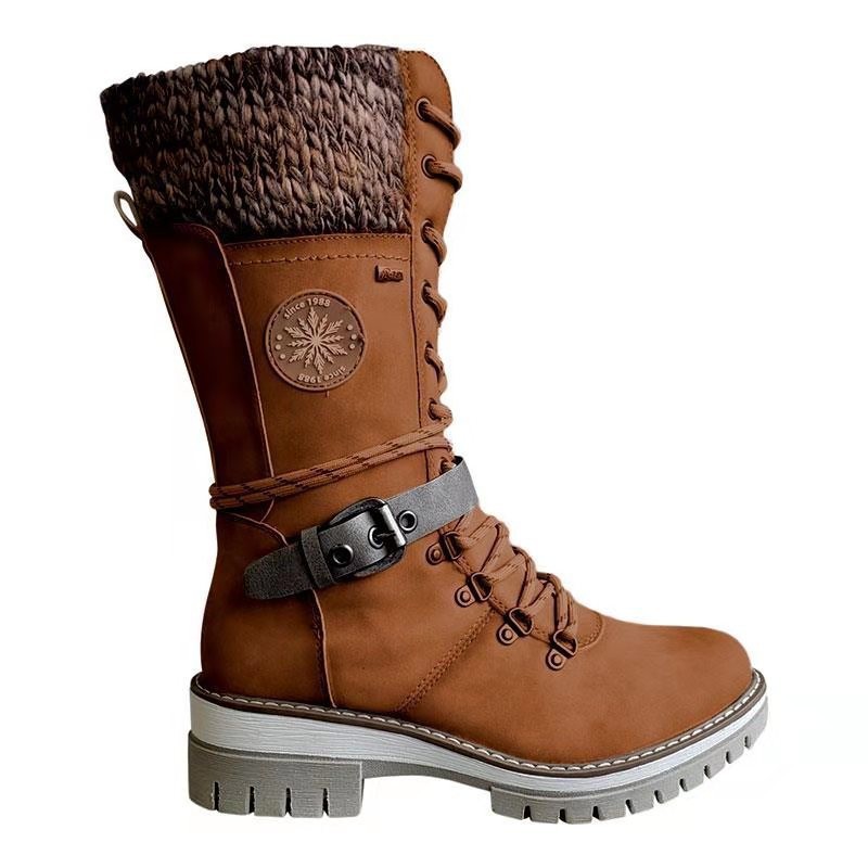 VÉLMORA — Bottines Martin d’Hiver à Talon Carré Haut