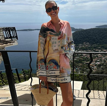 Ensemble Estival Imprimé – Chemise & Short