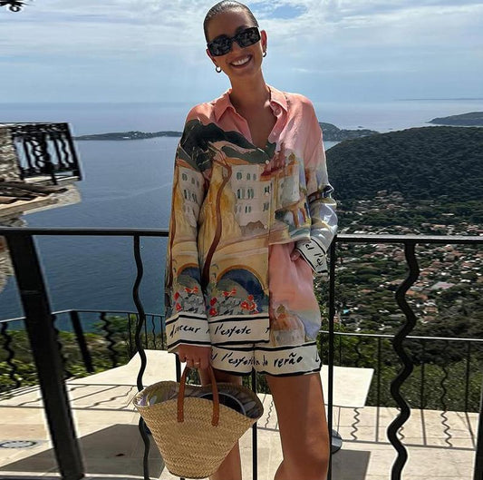 Ensemble Estival Imprimé – Chemise & Short