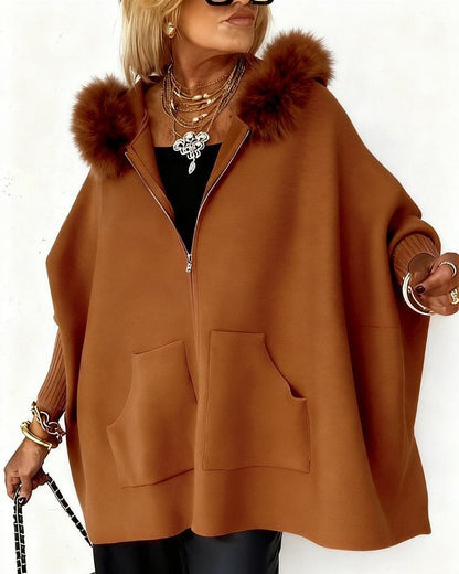Gilet à Capuche Plush – Chaud & Zip