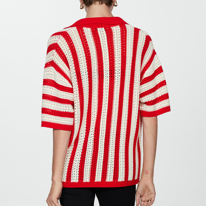 Chemise Rouge à Manches  – Coupe Large