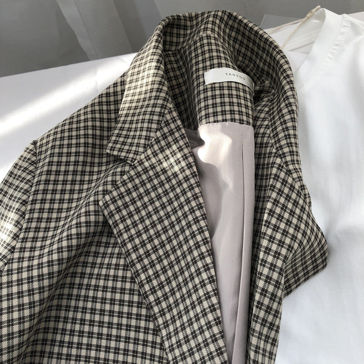 MARIVEL — Blazer à Carreaux pour Femme
