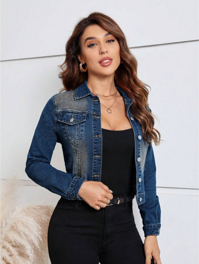 Velyra – Veste Denim Courte Ajustée