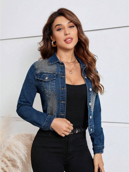 Velyra – Veste Denim Courte Ajustée
