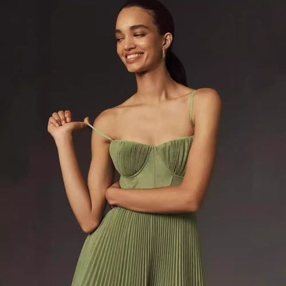 OLIVÉRA — Robe Longue Plissée Élégante