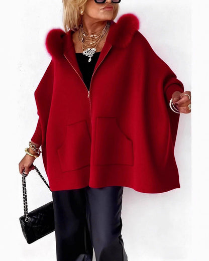 Gilet à Capuche Plush – Chaud & Zip