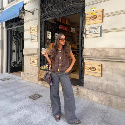 LUNESSA — Gilet Maille Épaisse & Cozy Chic